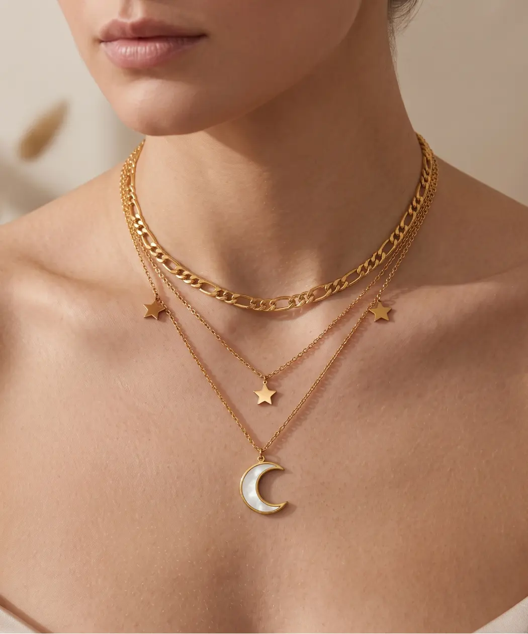 Collar "Selene" • Triple Layering Celestial - Image 2